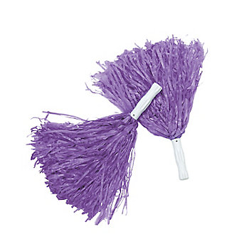10" Bright Purple Team Spirit Cheer Pom-Poms - 12 Pc.