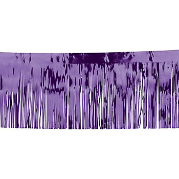 10 ft. x 15" Purple Metallic Float Fringe Decoration   