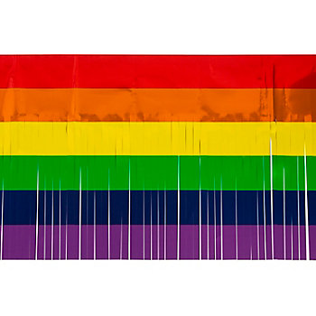 10 ft. x 15" Rainbow Metallic Float Fringe Decoration   