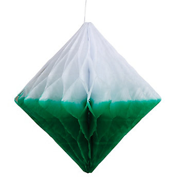 10" Green Diamond Honeycomb Ceiling Decorations  - 6 Pc.