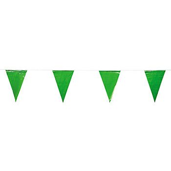 100 ft. Bright Green Pennants Plastic Banner
