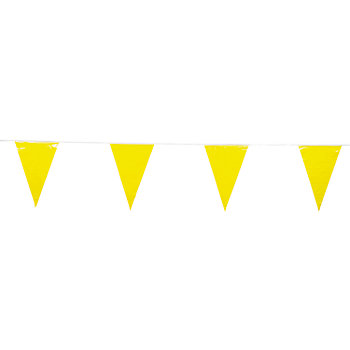 100 ft. Bright Yellow Pennants Plastic Banner
