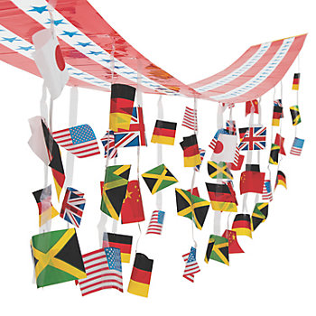 12 ft. International Games Flags Plastic Ceiling Decoration