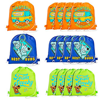 12" x 15" Medium Scooby-Doo!&#8482; Multicolor Drawstring Backpacks &#8211; 12 Pc.