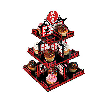 13" x 19 1/4" Ninja Warriors Dojo Foam Cupcake Stand 