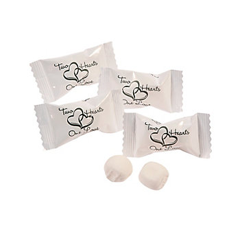 14 oz.  Silver Two Hearts One Love Buttermints - 108 Pc.