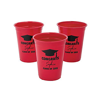 400 PACK] 16 Oz Red Plastic Cups - Red Disposable Plastic Party