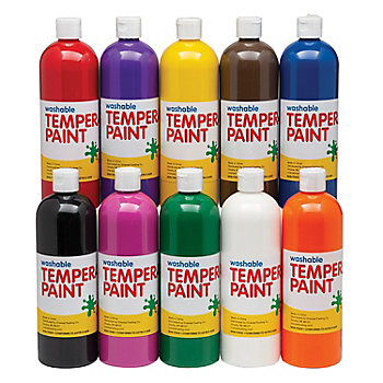 16 oz. Washable Classic Colors Tempera Paint Set - 10 Pc.