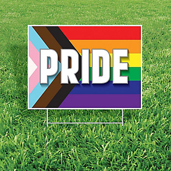 19 1/2" x 13" Pride Flag Yard Sign