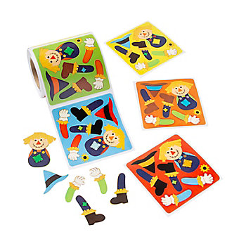 2 1/2" x 2 1/2" Mini Make-A-Scarecrow Sticker Roll &#8211; 100 Pc.  