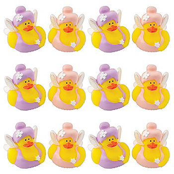 2 1/4" Fairy Rubber Ducks with Wings & Wand &#8211; 12 Pc.   