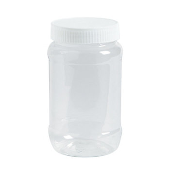 2 3/4" x 5 1/2" Pint Plastic Storage Jars - 12 Pc.