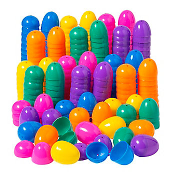 2" Bulk 144 Pc. Colorful Bright Plastic Easter Eggs