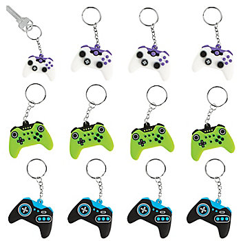 2" Game Controller Gamer Keychains - 12 Pc.