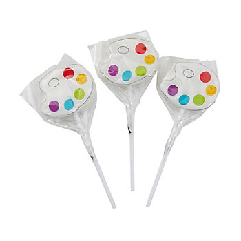 2" Little Artist Raspberry-Flavored Lollipops - 12 Pc.