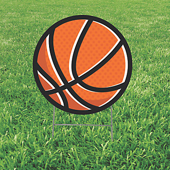 20" Basketball Yard Sign