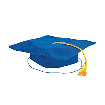 20" Kids Shiny Elementary School Polyester Graduation Cap with Tassel