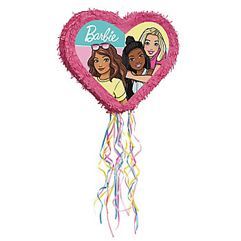 20" x 16" Pink Barbie&#8482; & Friends Heart-Shaped Pull-String Pi&#241;ata