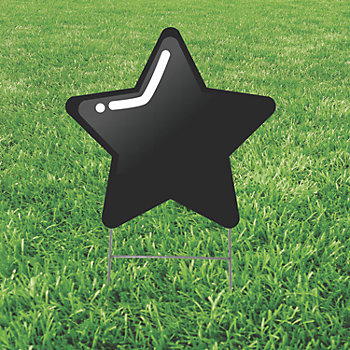 20" x 20" Black Star Yard Sign