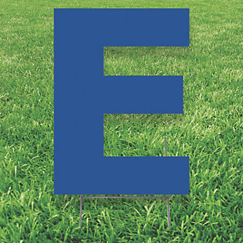20" x 20" Blue Letter E Yard Sign