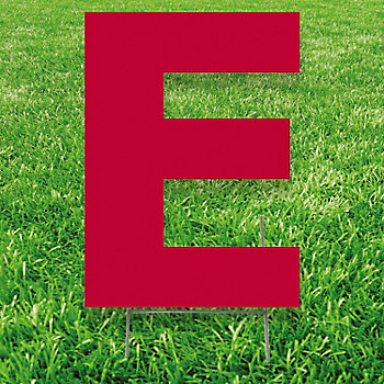 20" x 20" Letter E Yard Signs