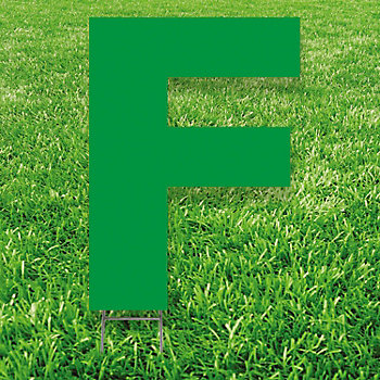20" x 20" Letter F Yard Signs