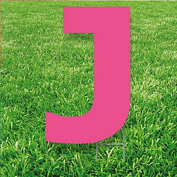 20" x 20" Letter J Yard Signs