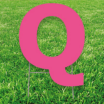20" x 20" Letter Q Yard Signs