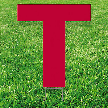 20" x 20" Letter T Yard Signs