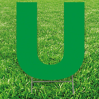 20" x 20" Letter U Yard Signs
