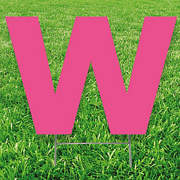 20" x 20" Letter W Yard Signs