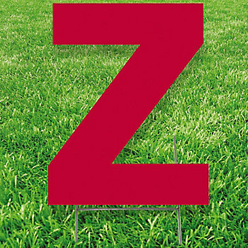 20" x 20" Letter Z Yard Signs
