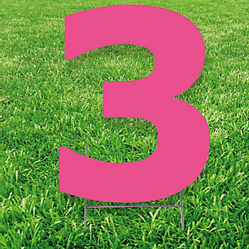 20" x 20" Number 3 Yard Signs