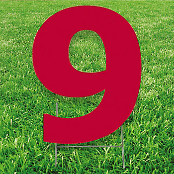 20" x 20" Number 9 Yard Signs