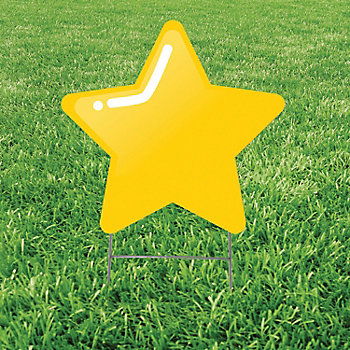 20" x 20" Yellow Star Yard Sign