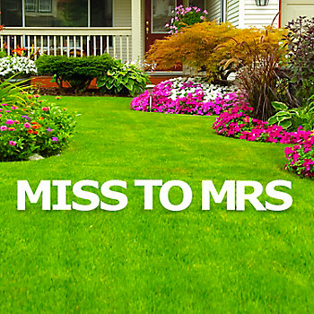 24" x 24" Miss to Mrs Letters Yard Sign - 9 Pc.
