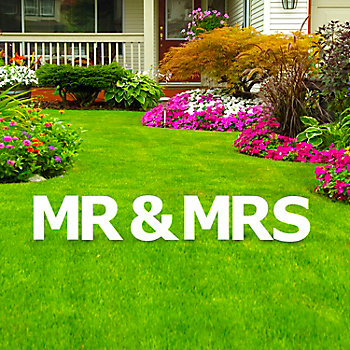 24" x 24" Mr. & Mrs. Letters Yard Sign - 6 Pc.
