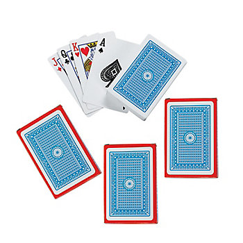 3 1/4" Classic 54-Card Decks of Cardstock Playing Cards - 12 Pc.