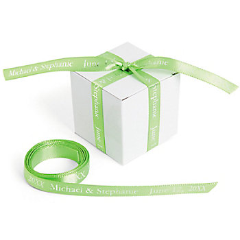 3/8" - Lime Green Personalized Ribbon - 25 ft.