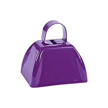 3" Bright Purple School Spirit Metal Cowbells - 12 Pc.