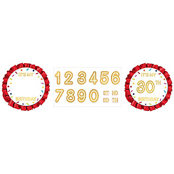 3" Rainbow Add-an-Age Birthday Button