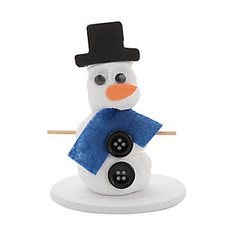 3" x 3 3/4" Build a Snowman Air Dry Clay Craft Kit - Makes 12