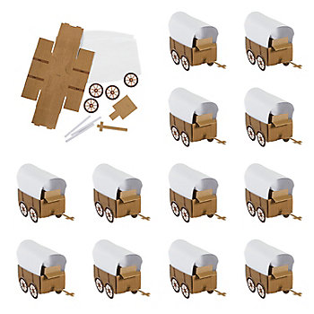 3D Western Covered Wagon Craft Kit - Makes 12