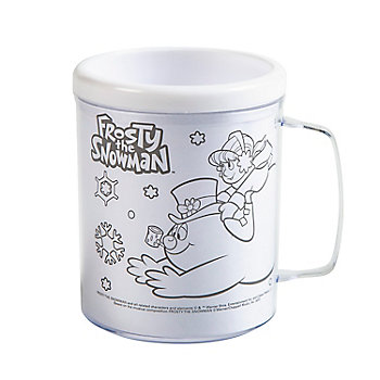 4" 8 oz. Color Your Own Frosty the Snowman&#8482; Reusable BPA-Free Plastic Mugs - 12 Ct.