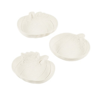 4" Mini White DIY Ceramic Pumpkin-Shaped Bowls – 12 Pc. 