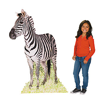 40" Safari Zebra Cardboard Cutout Stand-Up