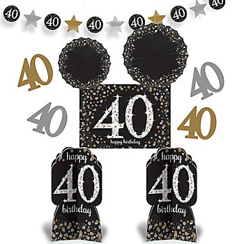 40th Birthday Sparkling Celebration Decorating Kit