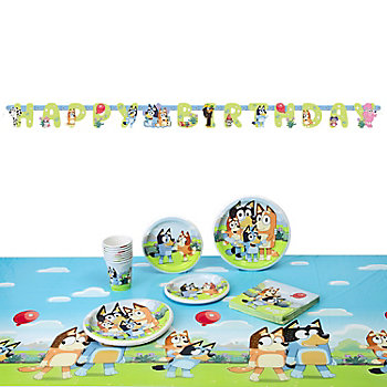 42 Pc. Bluey Party Tableware & Decorating Kit for 8 Guests