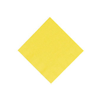 5" Bulk 50 Ct. Mimosa Yellow Disposable Paper Beverage Napkins