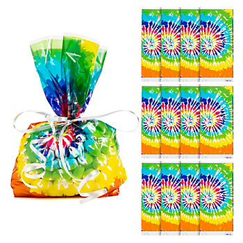 Tie Dye Party Paper Treat Bags, 8 ct
